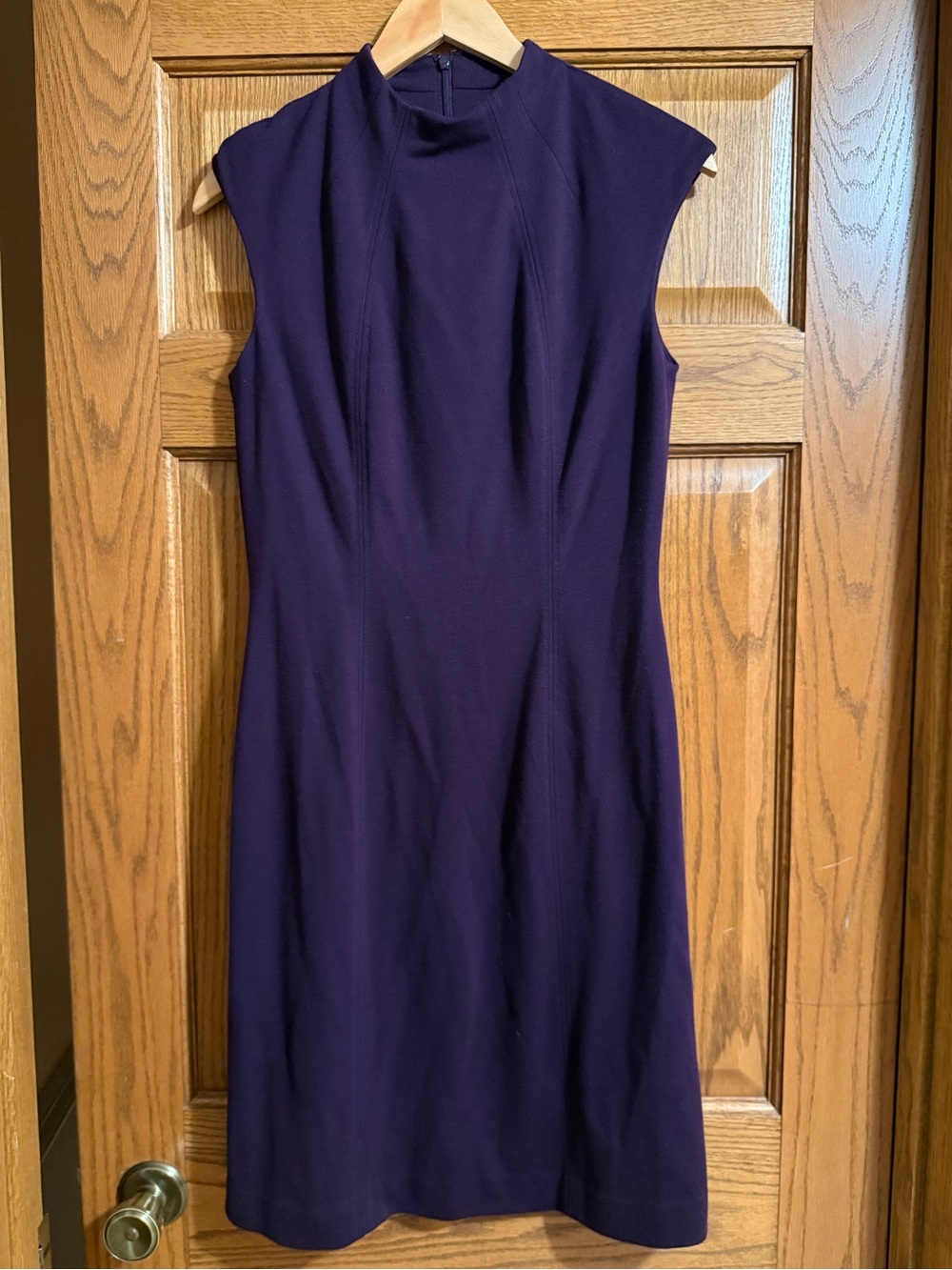Chaps Sleeveless Deep Purple Sheath Dress - size 6